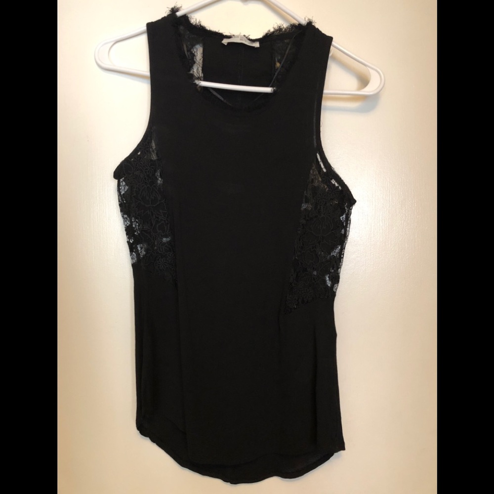 Donated. Black lace panel Zara sleeveless top
